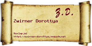 Zwirner Dorottya névjegykártya